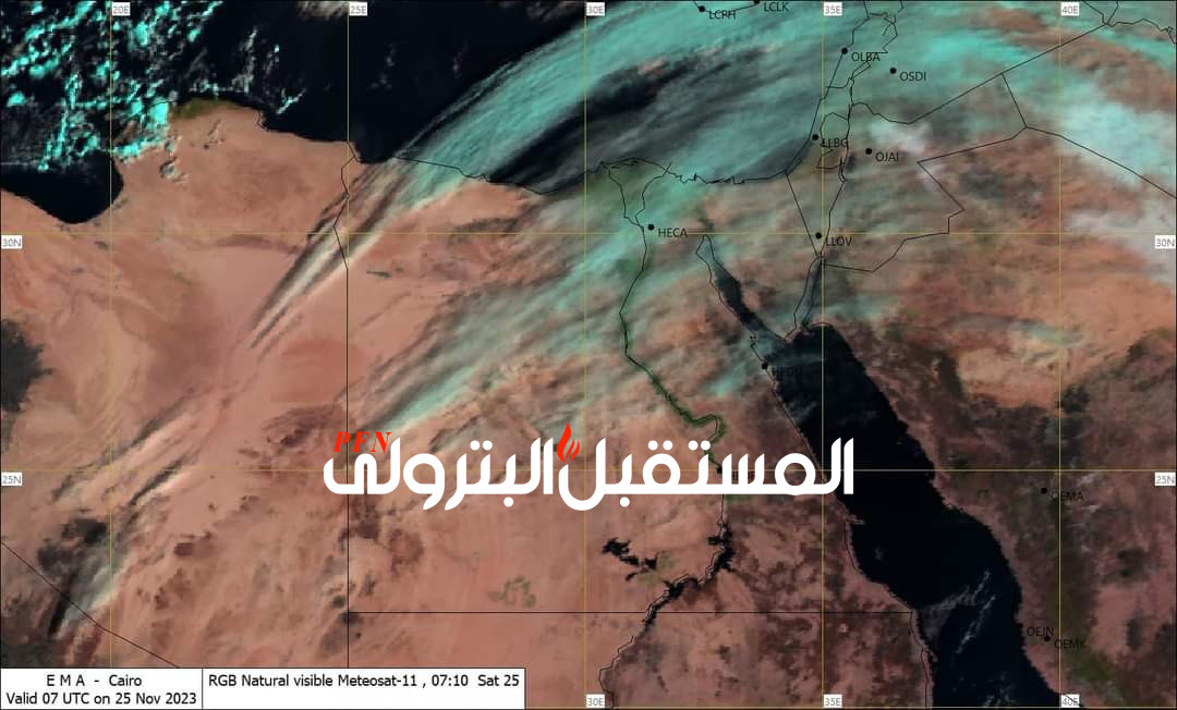 الأرصاد : تحذر غطاء سحابى من الاتربة والرمال شمال البلاد